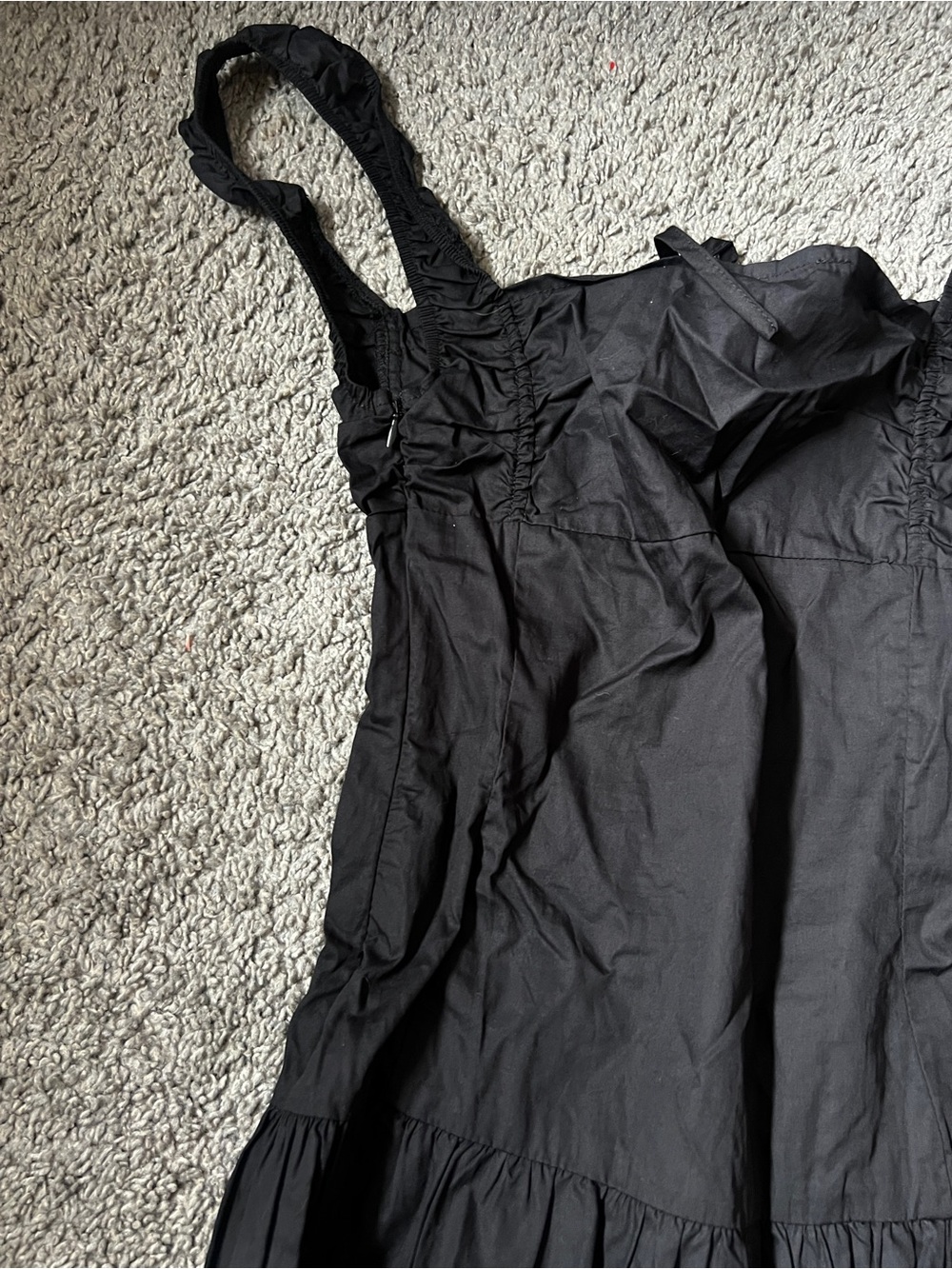 Motel Rocks Black Button-Front Ruffle-Strap Mini Dress - Picture 3 of 4
